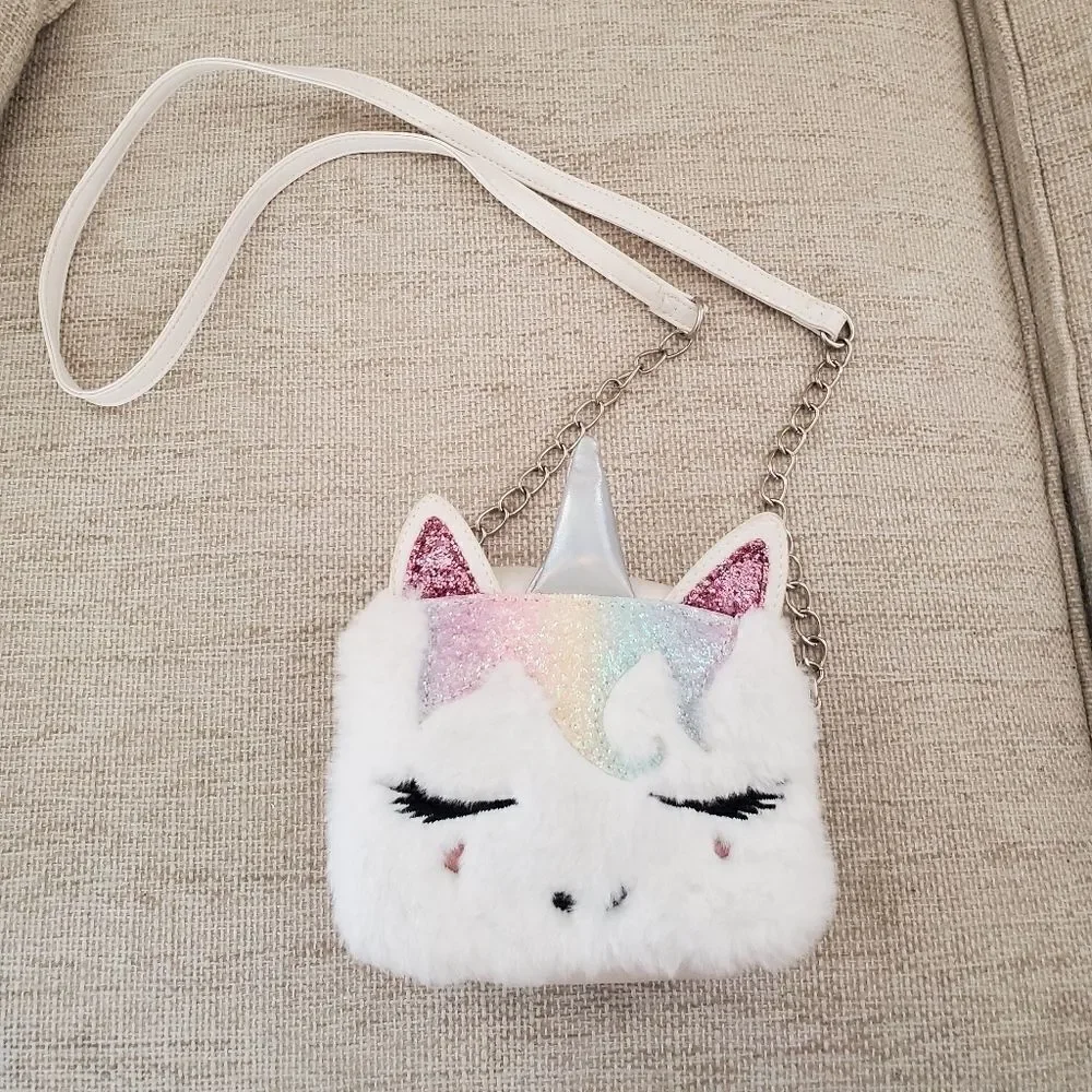 OMG Miss Gwen Plush Unicorn Crossbody Bag